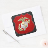 USMC Adler, Globe & Anchor (EGA) [3D] Quadratischer Aufkleber (Umschlag)