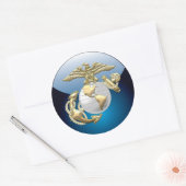 USMC Adler, Globe & Anchor (EGA) [3D] Runder Aufkleber (Umschlag)