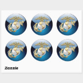 USMC Adler, Globe & Anchor (EGA) [3D] Runder Aufkleber (Blatt)