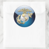 USMC Adler, Globe & Anchor (EGA) [3D] Runder Aufkleber (Tasche)