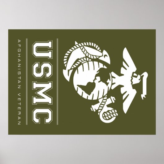USMC Afghanistan Veteran Poster (Vorne)