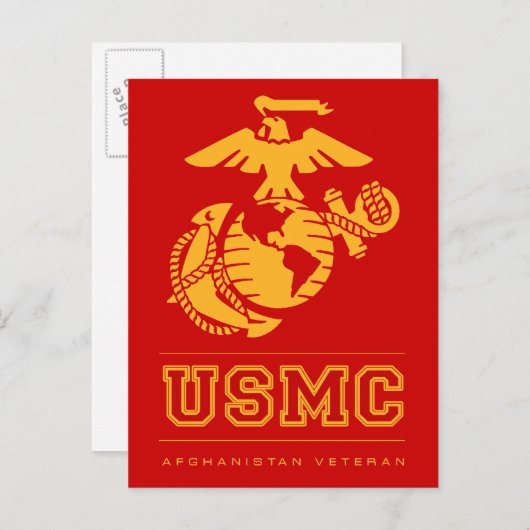 USMC Afghanistan Veteran Postkarte (Vorne/Hinten)