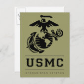 USMC Afghanistan Veteran Postkarte (Vorne/Hinten)