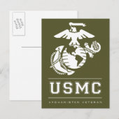 USMC Afghanistan Veteran Postkarte (Vorne/Hinten)