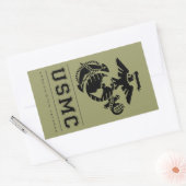 USMC Afghanistan Veteran Rechteckiger Aufkleber (Umschlag)