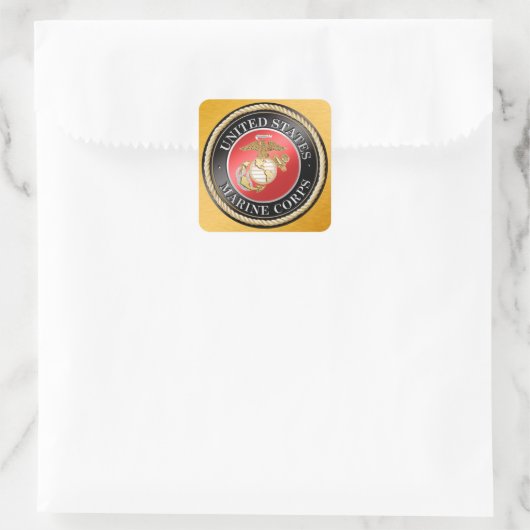 USMC-Aufkleber Quadratischer Aufkleber (Tasche)