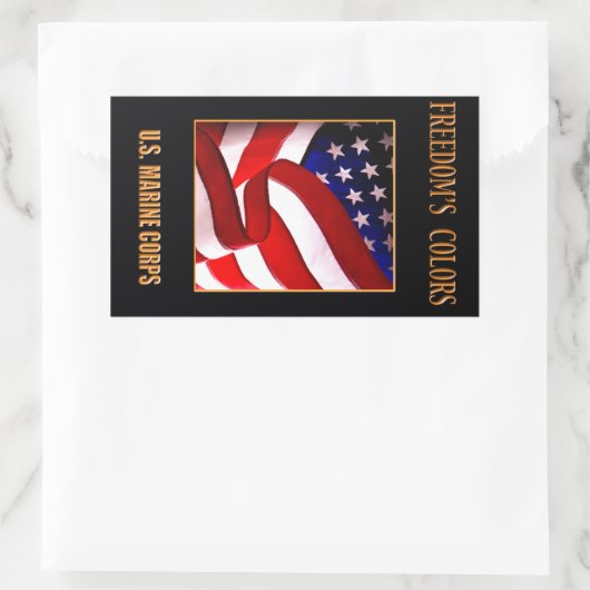 USMC-Aufkleber Rechteckiger Aufkleber (Tasche)