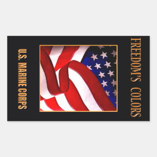 USMC-Aufkleber Rechteckiger Aufkleber