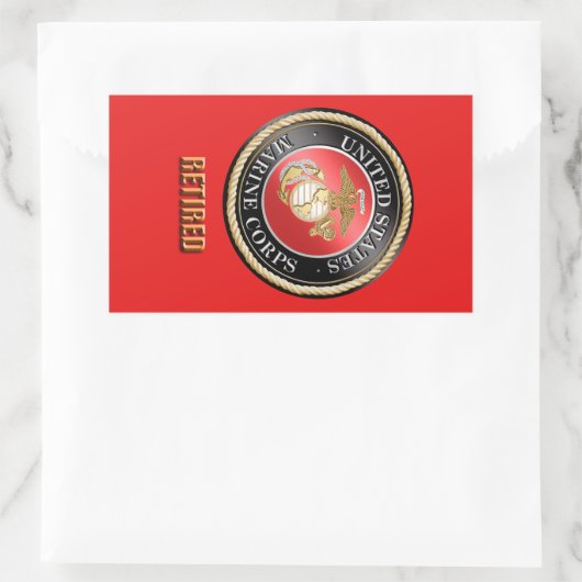 USMC-Aufkleber Rechteckiger Aufkleber (Tasche)