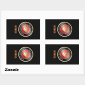 USMC-Aufkleber Rechteckiger Aufkleber (Blatt)