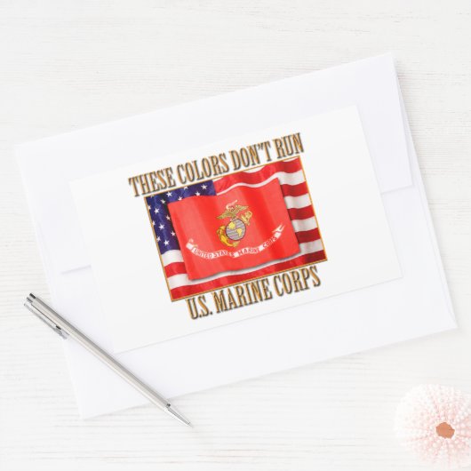 USMC-Aufkleber Rechteckiger Aufkleber (Umschlag)