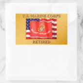 USMC-Aufkleber Rechteckiger Aufkleber (Tasche)