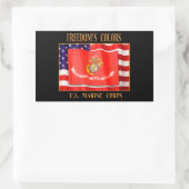 USMC-Aufkleber Rechteckiger Aufkleber (Tasche)