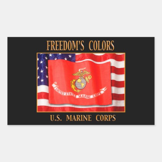 USMC-Aufkleber Rechteckiger Aufkleber (Vorderseite)
