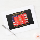 USMC-Aufkleber Rechteckiger Aufkleber (Umschlag)