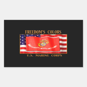 Usmc-Aufkleber Rechteckiger Aufkleber