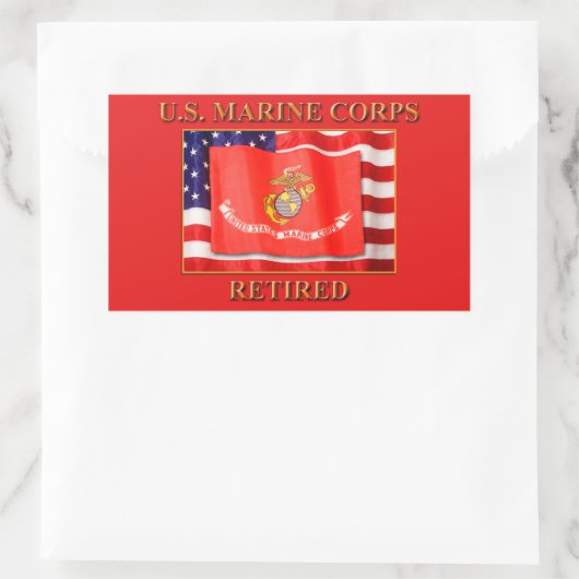 USMC-Aufkleber Rechteckiger Aufkleber (Tasche)