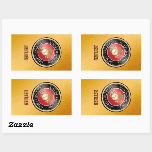 USMC-Aufkleber Rechteckiger Aufkleber (Blatt)