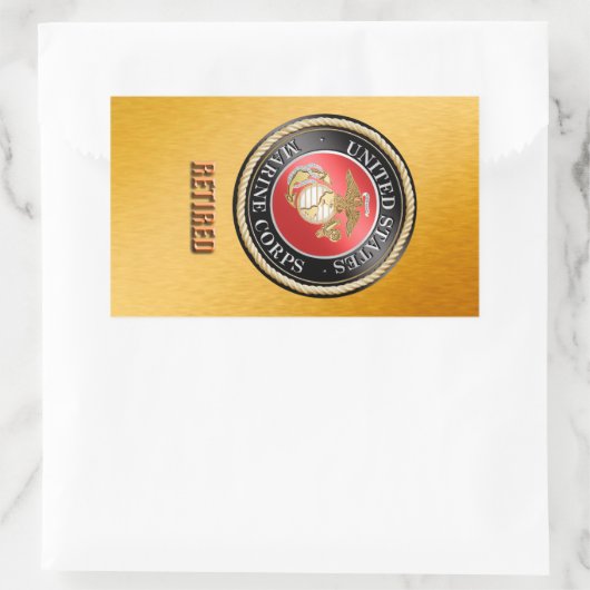 USMC-Aufkleber Rechteckiger Aufkleber (Tasche)