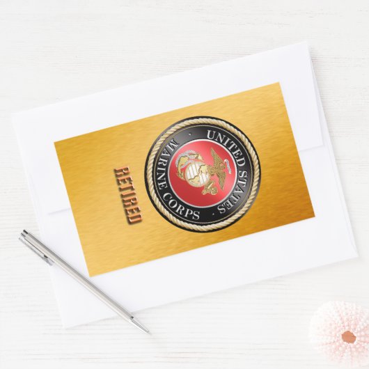 USMC-Aufkleber Rechteckiger Aufkleber (Umschlag)