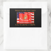 USMC-Aufkleber Rechteckiger Aufkleber (Tasche)