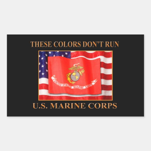 USMC-Aufkleber Rechteckiger Aufkleber (Vorderseite)