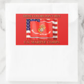 USMC-Aufkleber Rechteckiger Aufkleber (Tasche)