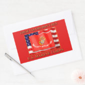 USMC-Aufkleber Rechteckiger Aufkleber (Umschlag)