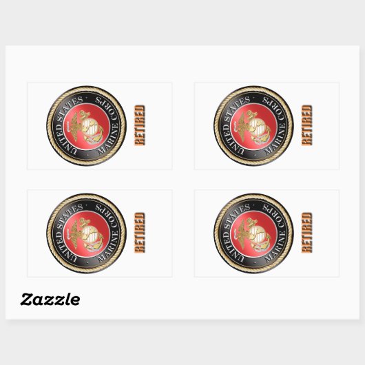 USMC-Aufkleber Rechteckiger Aufkleber (Blatt)