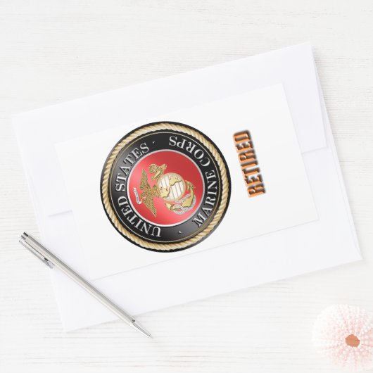 USMC-Aufkleber Rechteckiger Aufkleber (Umschlag)