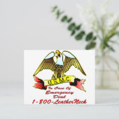 USMC bei Notrufnummer 1-800-LeatherNeck Postkarte (Stehend Vorderseite)