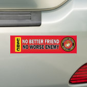 USMC Better Friend Worse Enemy Autoaufkleber (Auf Auto)