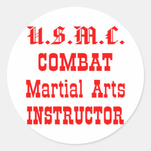 USMC Combat Martial Arts Instructor Runder Aufkleber