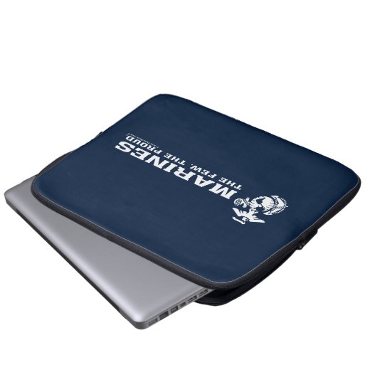 USMC Das Wenige Das stolze Logo - Weiß Laptopschutzhülle (Vorne Knopf)