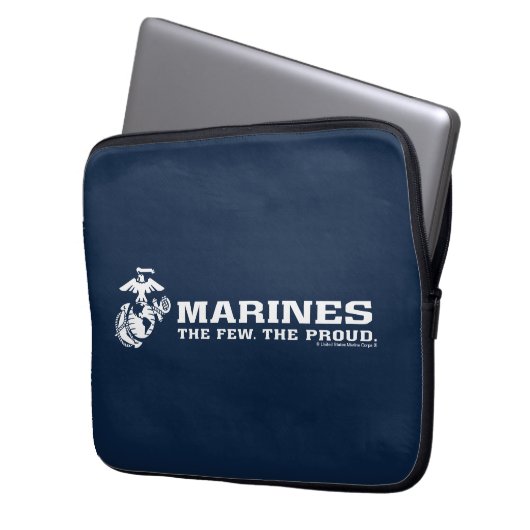 USMC Das Wenige Das stolze Logo - Weiß Laptopschutzhülle (Vorderseite Links)