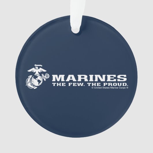 USMC Das Wenige Das stolze Logo - Weiß Ornament (Vorderseite)