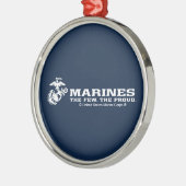 USMC Das Wenige Das stolze Logo - Weiß Ornament Aus Metall (Links)