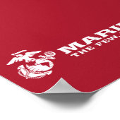 USMC Das Wenige Das stolze Logo - Weiß Poster (Ecke)