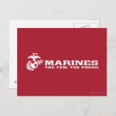 USMC Das Wenige Das stolze Logo - Weiß Postkarte (Vorne/Hinten)
