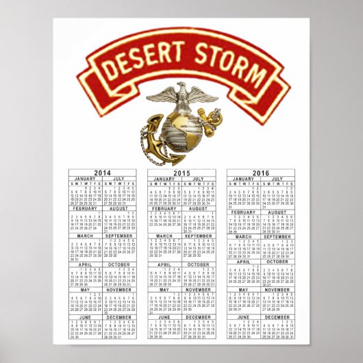 USMC DESERT STORM VETERAN POSTER (Vorne)
