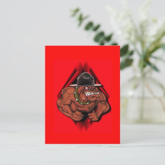USMC Devil Dog Postkarte (Stehend Vorderseite)