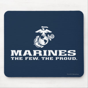 USMC die wenigen das stolze Logo gestapelt - Weiß Mousepad