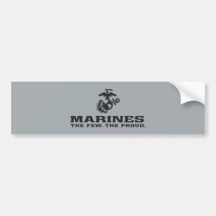USMC Die wenigen, die das Logo mit Stack - schwarz Autoaufkleber