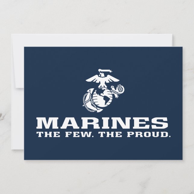 USMC Die wenigen, die das Logo Stack - Weiß (Vorderseite)