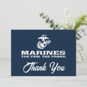 USMC Die wenigen, die das Logo Stack - Weiß Dankeskarte (Stehend Vorderseite)