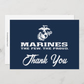 USMC Die wenigen, die das Logo Stack - Weiß Dankeskarte (Vorne/Hinten)