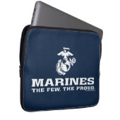 USMC Die wenigen, die das Logo Stack - Weiß Laptopschutzhülle (Vorne Rechts)