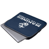 USMC Die wenigen, die das Logo Stack - Weiß Laptopschutzhülle (Vorne Knopf)