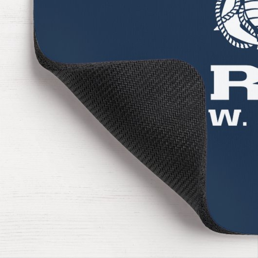 USMC Die wenigen, die das Logo Stack - Weiß Mousepad (Ecke)