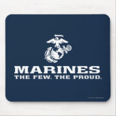 USMC Die wenigen, die das Logo Stack - Weiß Mousepad (Vorne)